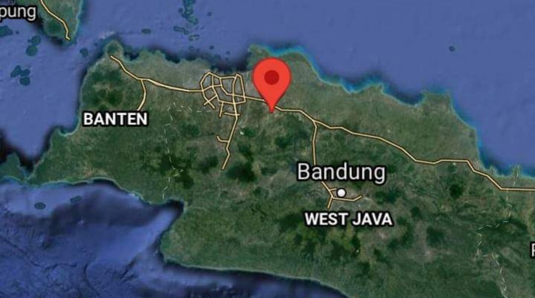 Peta Titik Gempa Wilayah Kabupaten Bekasi Jawa Barat 
