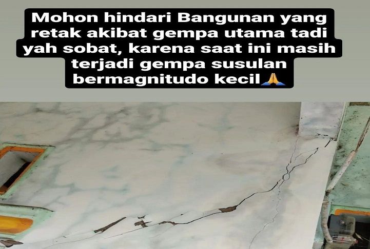 Imbauan BMKG usai gempa bumi magnitudo 6,7 yang menguncang Banten dan sekitarnya, Jumat 14 Januari 2022.