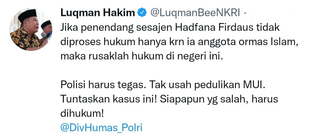 Cuitan Luqman Hakim. 