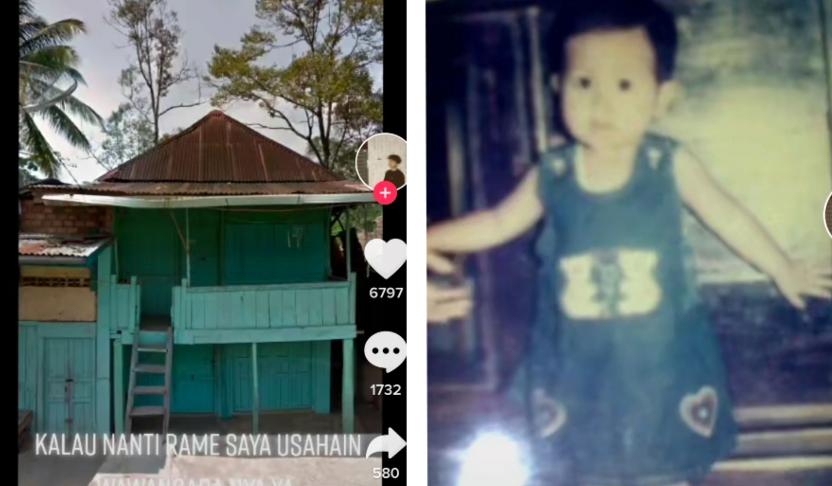 Diduga rumah asli Upin Ipin dan Opah serta foto Kak Ros kecil