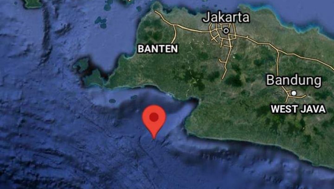 Peta Titik Gempa Wilayah Bayah Banten