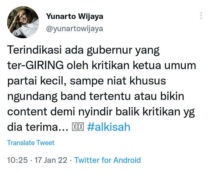 Yunarto wijaya twitter