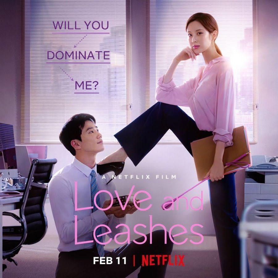 Lee Jun Young (left) and Seohyun (right) in “Love and Leashes” poster. | Netflix