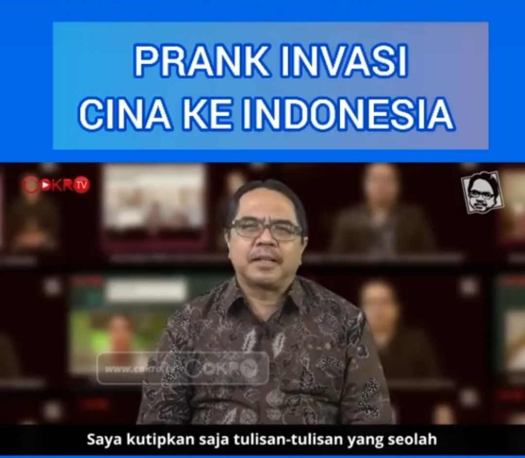 Ade Armando berbicara tentang invasi tentara China ke Indonesia.