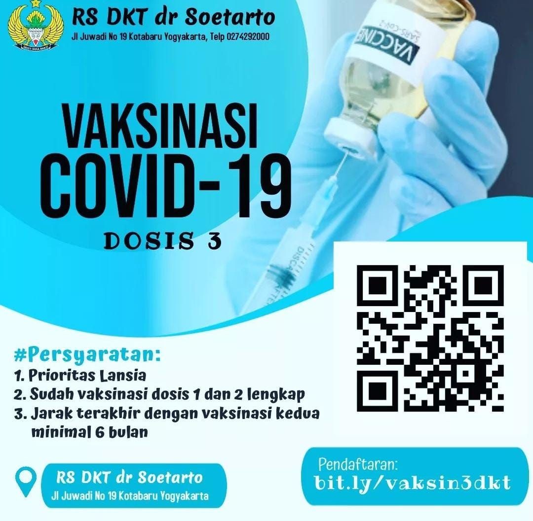 Informasi vaksin booster di RS DKT dr Soetarto Jogja