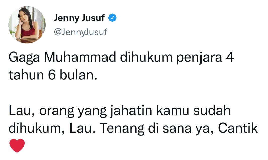 Cuitan Jenny Jusuf. 