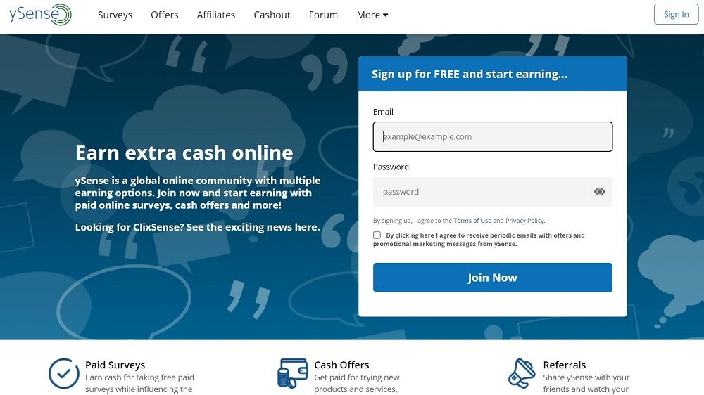 Mengenal ySense, website penghasil uang langsung ke rekening.