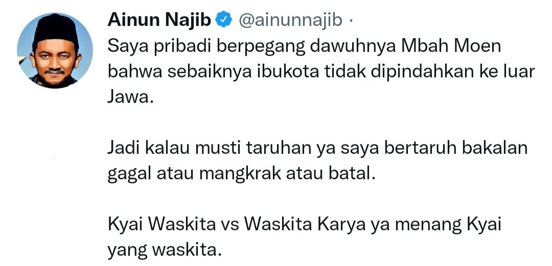 Cuitan Ainun Najib. 