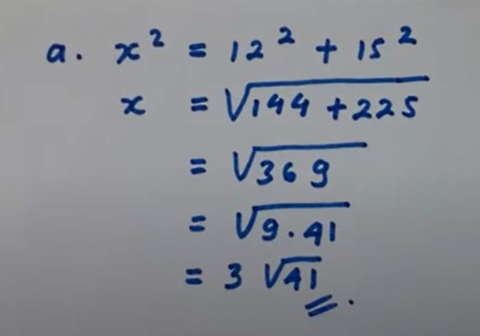 Kunci Jawaban Matematika Kelas 8 SMP Halaman 11, 12, 13 Ayo Berlatih 6.1 Teorema Pythagoras