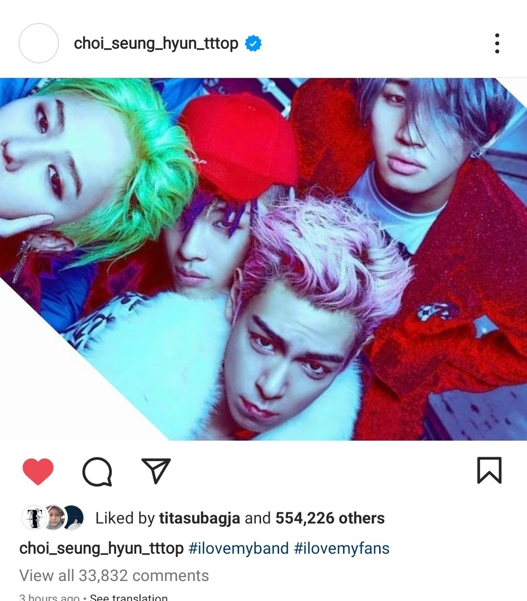 Foto anggota BIGBANG yang diunggah TOP di Instagranya. 