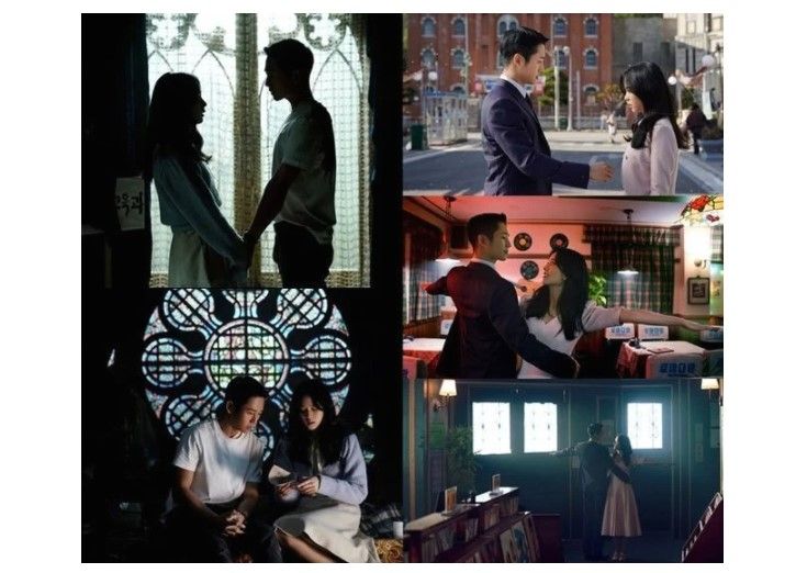 Potongan gambar episode 12 Snowdrop yang dirilis JTBC, menampilkan Jung Hae In dan Jisoo yang begitu romantis.