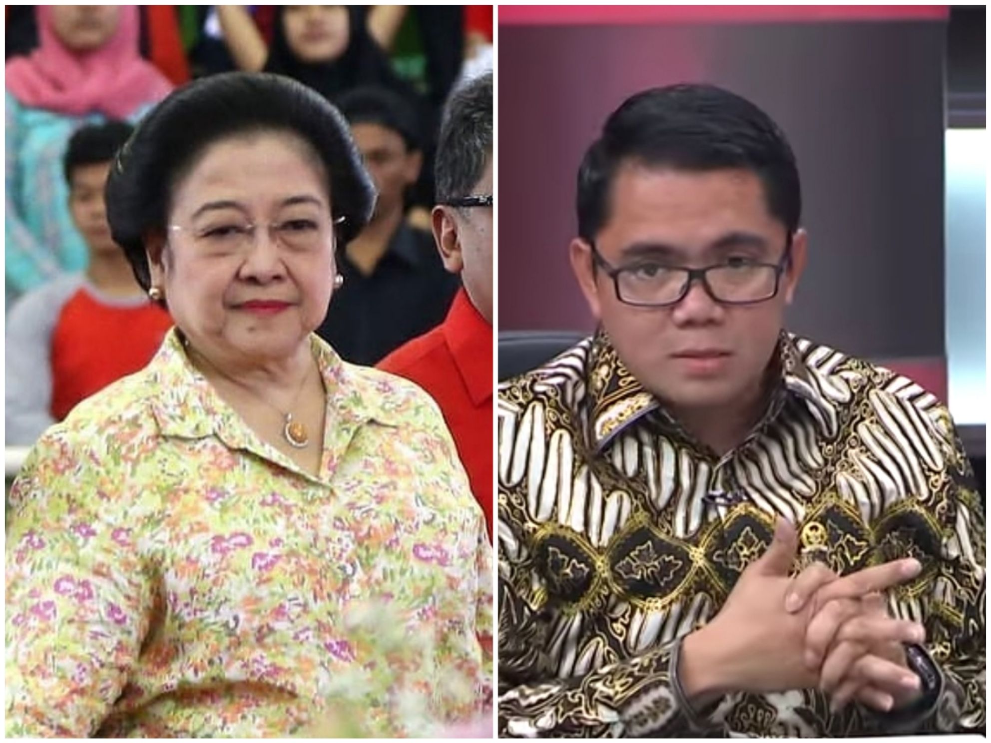 Kolase foto Arteria Dahlan dan Megawati