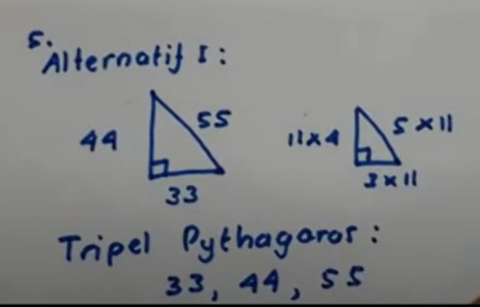 Kunci Jawaban Matematika Kelas 8 SMP Halaman 31, 32 Ayo Kita Berlatih 6.3 Tripel Pythagoras