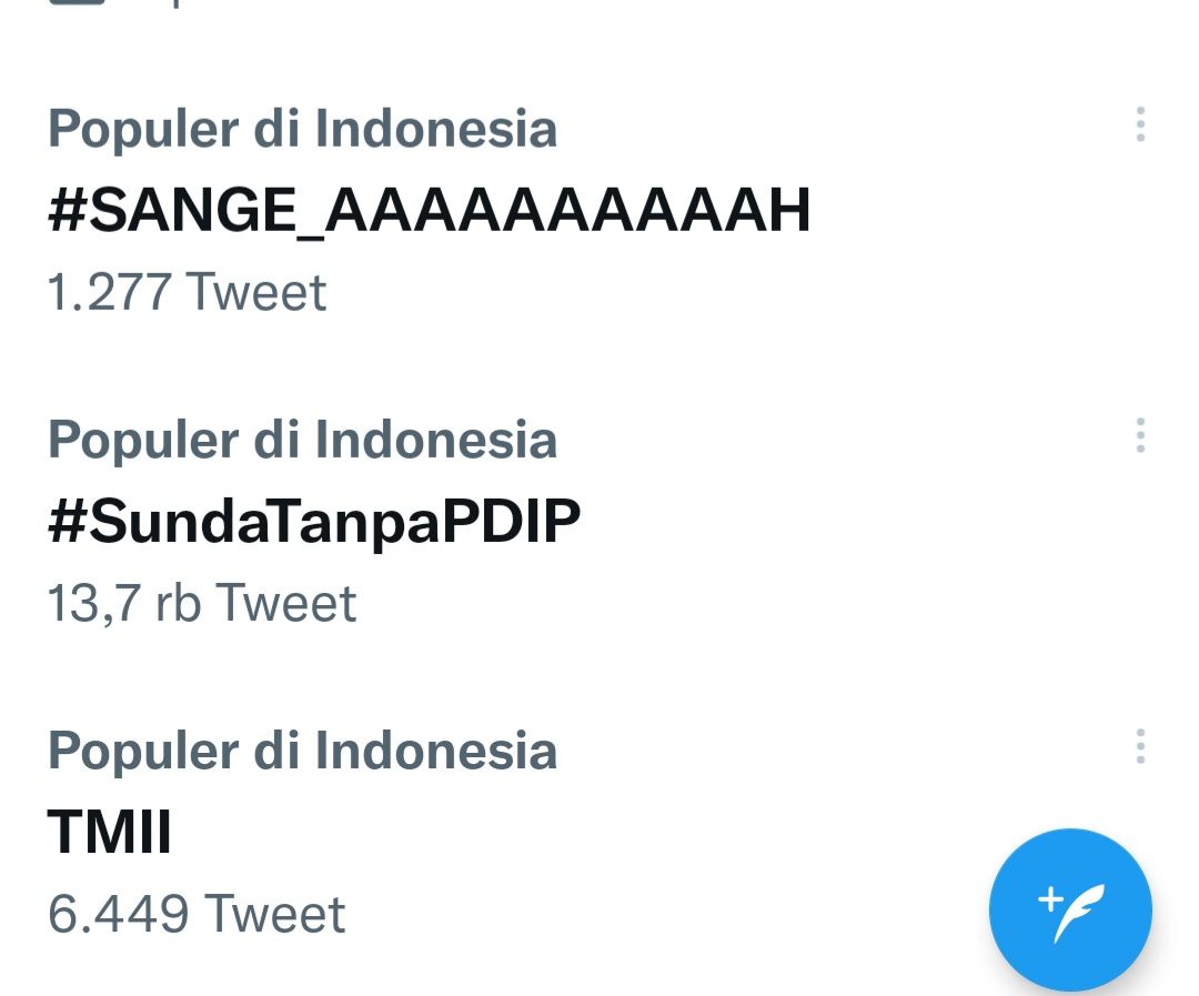 Tagar Sunda Tanpa PDIP trending di Twitter
