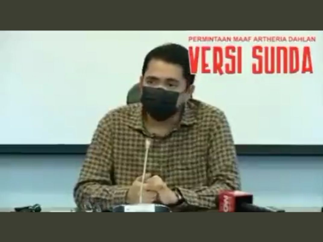 Video editan ungkapan permintaan maaf Arteria Dahlan versi Sunda/Twitter