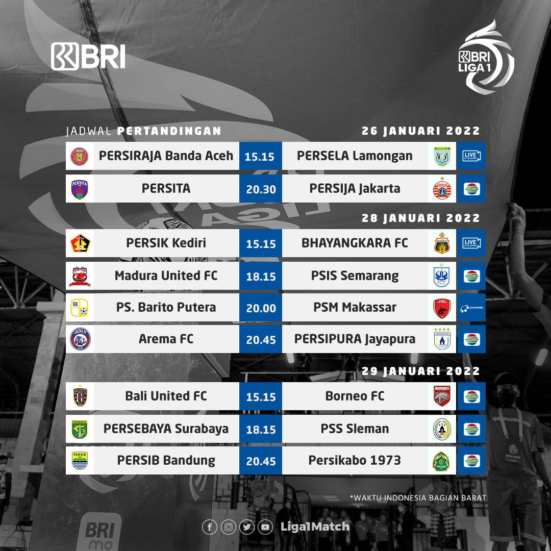 Jadwal Liga 1 pekan ke-21 yang terbaru (Twitter/@Liga1Match)