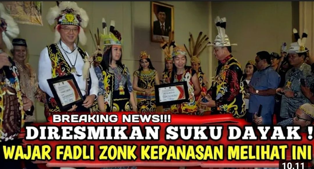 kabar bahwa Suku Dayak telah resmi pilih Basuki Tjahaja Purnama alias Ahok jadi pemimpin Ibu Kota Negara (IKN) Baru di Kalimantan