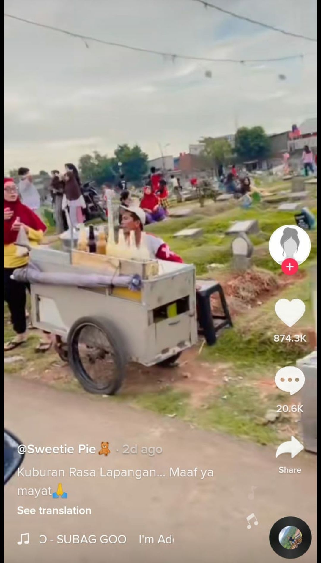 Viral Video di TikTok yang menampilkan pemakaman dijadikan tempat hiburan dan nongkrong