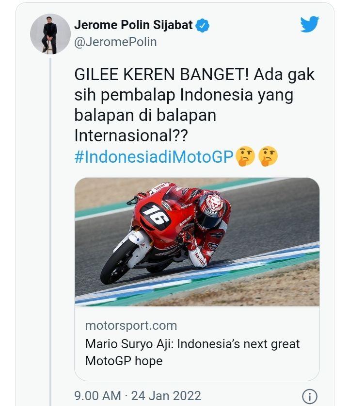 Tersinggung, Sean Gelael Tuding Jerome Polin Remehkan Pembalap Indonesia 