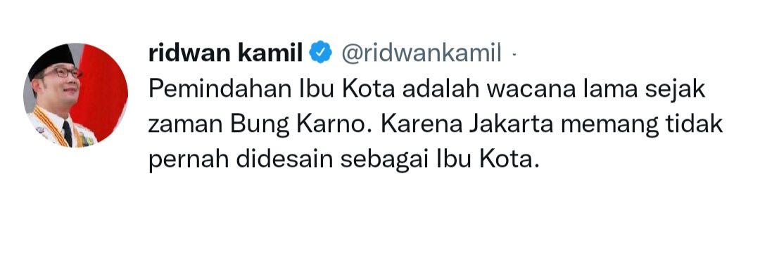 Cuitan Ridwan Kamil. 