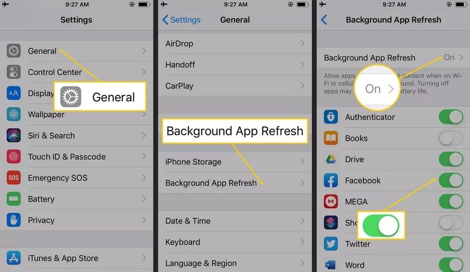 Non-aktifkan Fitur Background App Refresh untuk Aplikasi Tertentu