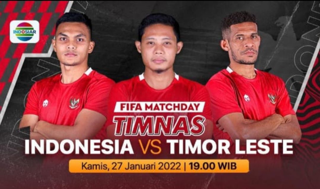 Prediksi skor Indonesia vs Timor Leste siaran langsung sepak bola malam jam 18.30 WIB, Kamis 27 Januari 2021, nonton lewat HP di sini