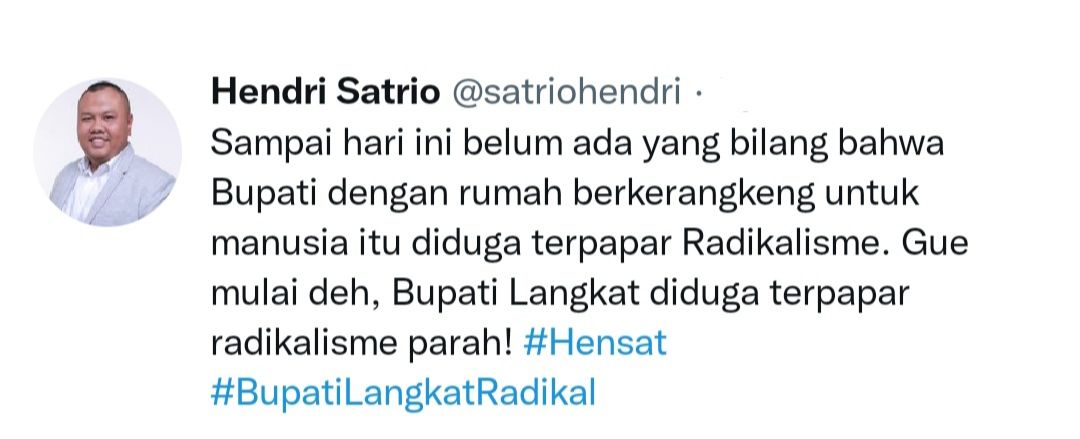 Cuitan Hendri Satrio. 