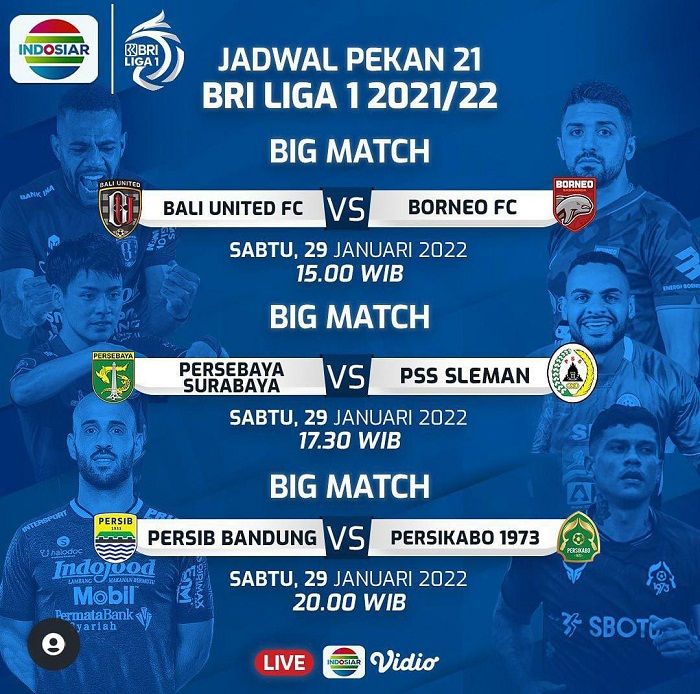 LIVE Persib Bandung Vs Persikabo 1973 Di Indosiar. Ini Jadwal Acara ...