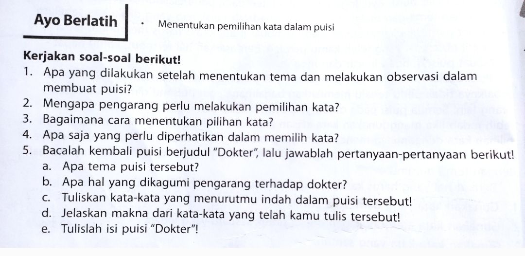 Kunci Jawaban Tema 6 Cita-citaku SD/MI Kelas 4 Halaman 32 Muatan BI Bahasa Indonesia