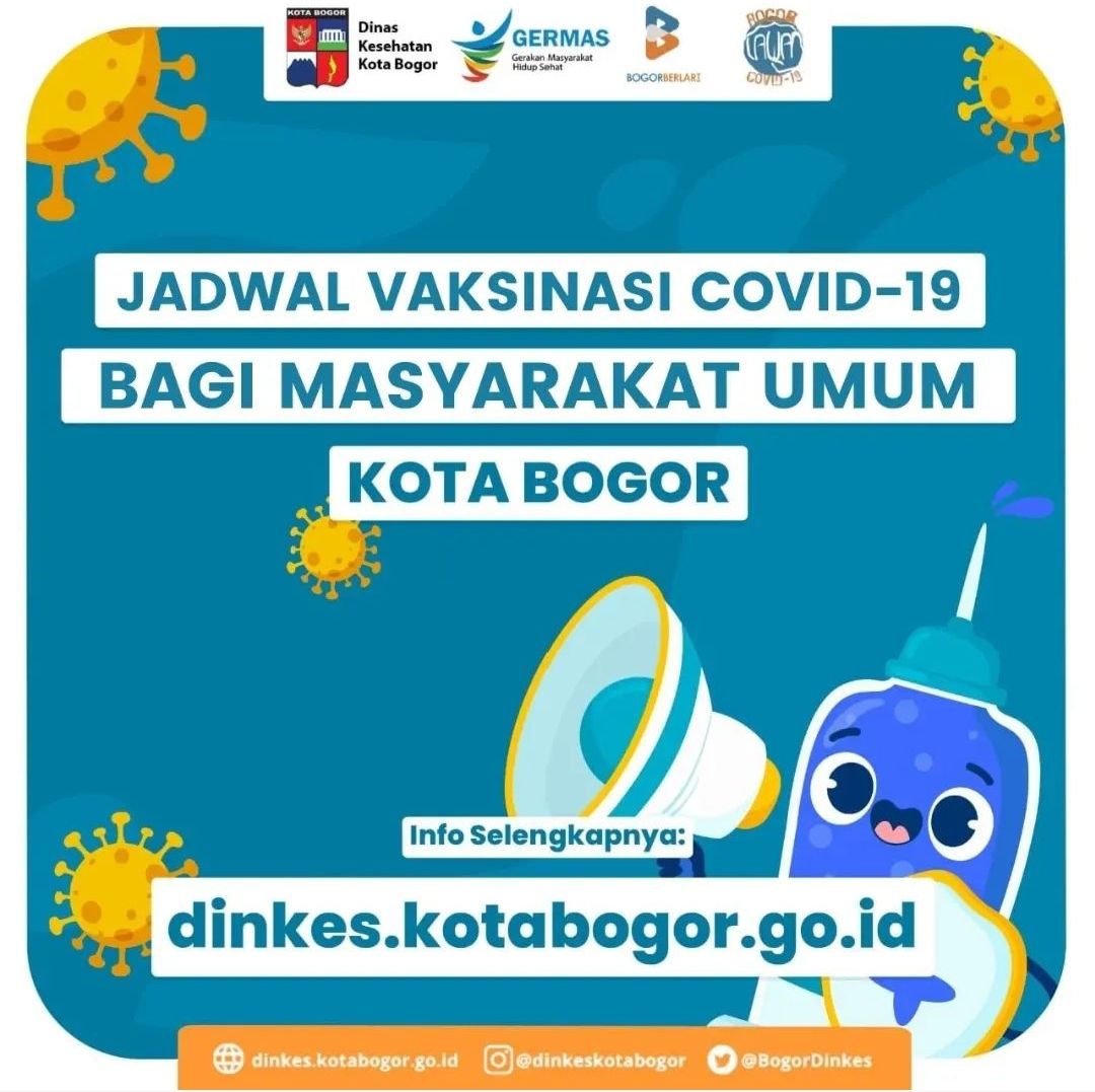 Jadwal Vaksin Booster Kota Bogor Hari Ini Sabtu 6 Agustus 2022 di 23 Lokasi.
