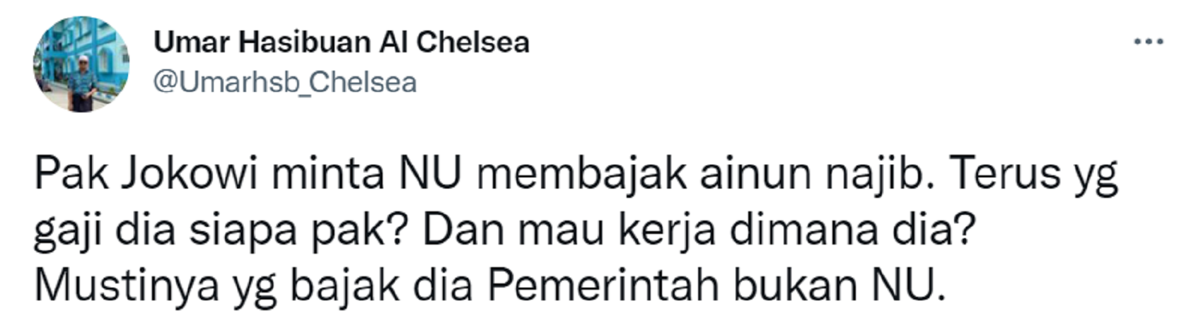 Cuitan Gus Umar soal nasib Ainun Najib.