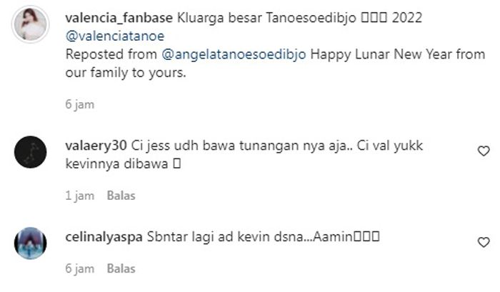 Netizen Cari Keberadaan Kevin Sanjaya dalam Foto Keluarga Valencia Tanoesoedibjo di Hari Raya Imlek 2022