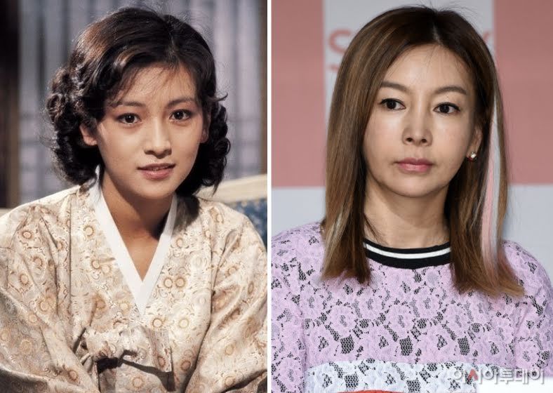 Aktris Hwang Shin Hye di tahun 1980-an (kiri) dan sekarang (kanan) |  theqoo