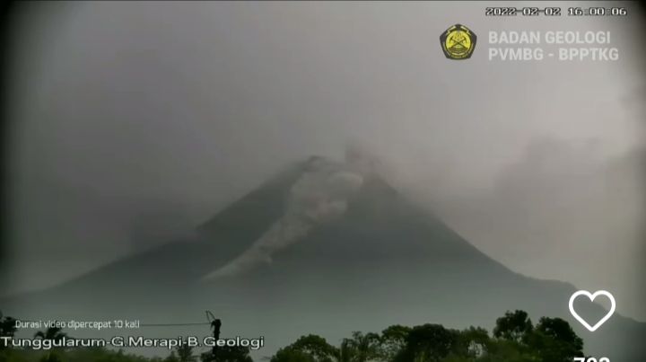 Tangkapan layar wedhus gembel Gunung Merapi