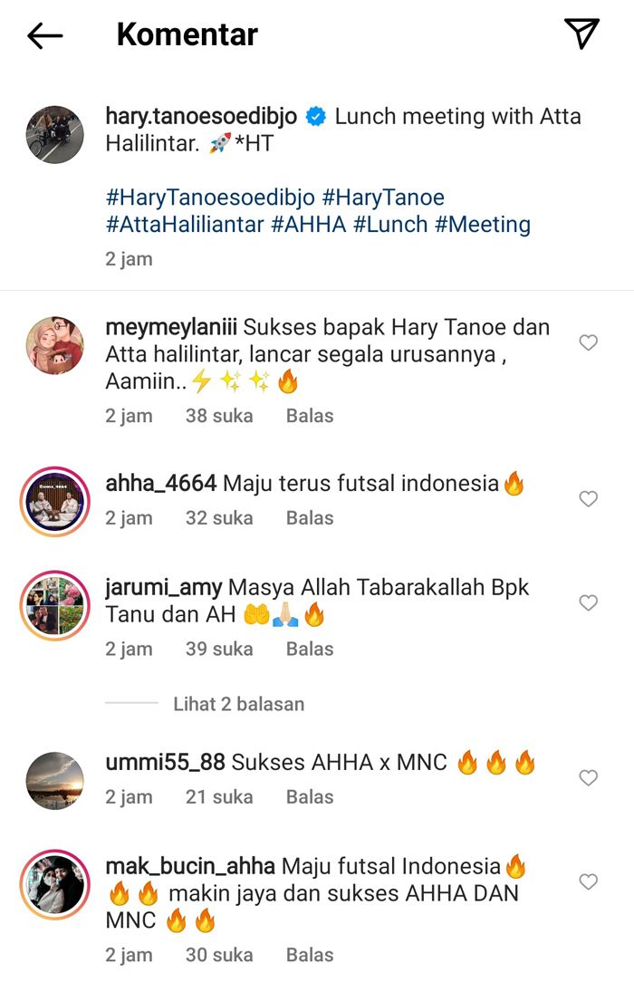 Netizen Berharap Pertemuan Atta Halilintar dengan Hary Tanoesoedibjo Buat Futsal Indonesia Lebih Maju
