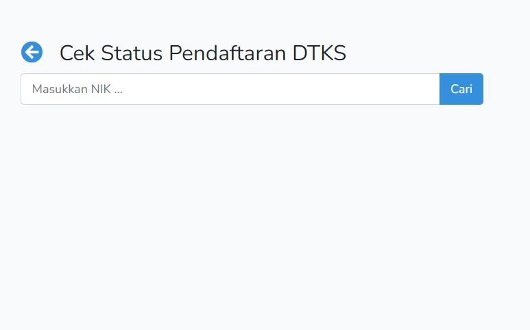 Cek status pendaftaran dtks