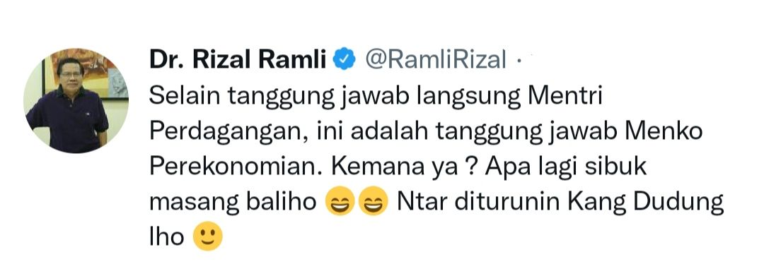 Cuitan Rizal Ramli.