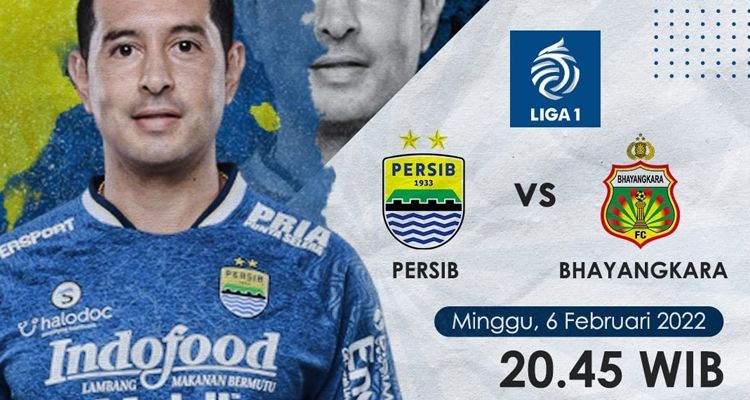 Persib Bandung vs Bhayangkara FC, pertandingan Liga 1 hari ini Minggu, 6 Februari 2022