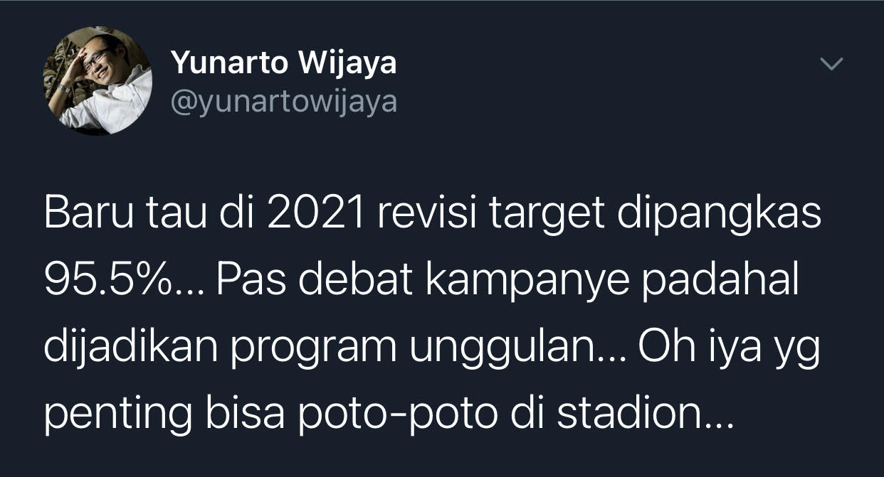 Cuitan Yunarto Wijaya yang memberi sindiran keras Anies Baswedan soal target rumah DP 0 persen kini dipangkas 95,5 persen.