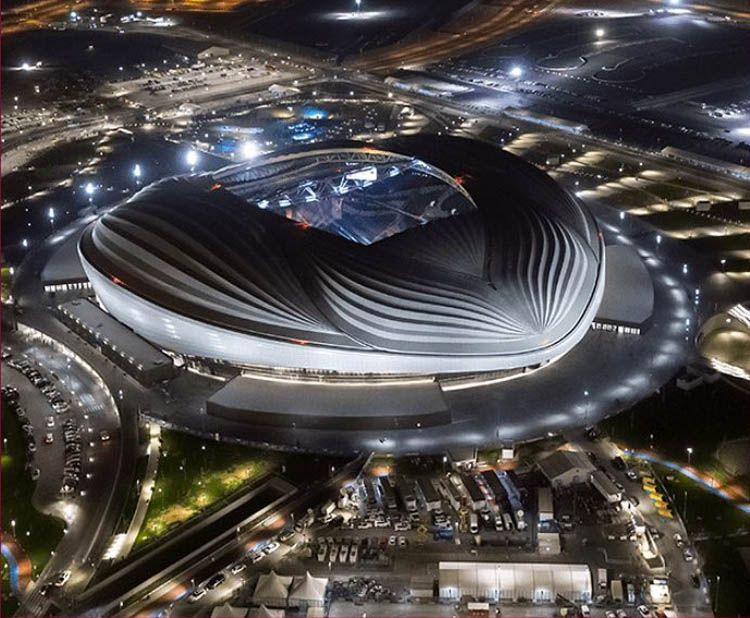 Stadion Al Janoub di Al Wakrah, Qatar, salah satu tempat pertandingan Piala Dunia 2022. Sebanyak 17 tiket sudah dipesan secara online