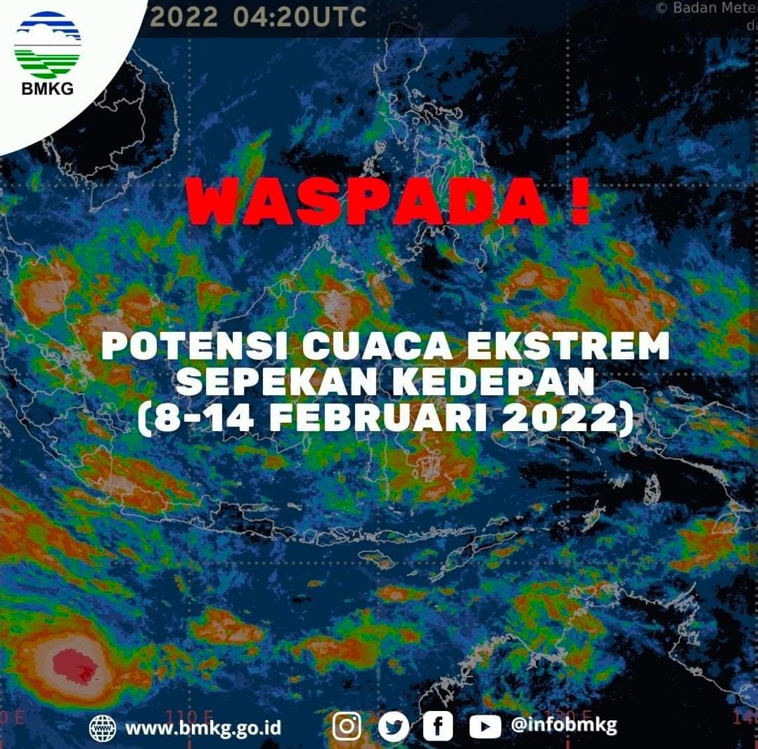 Waspada! Potensi Cuaca Ekstrem Sepekan Kedepan Tanggal 8 Hingga 14 ...