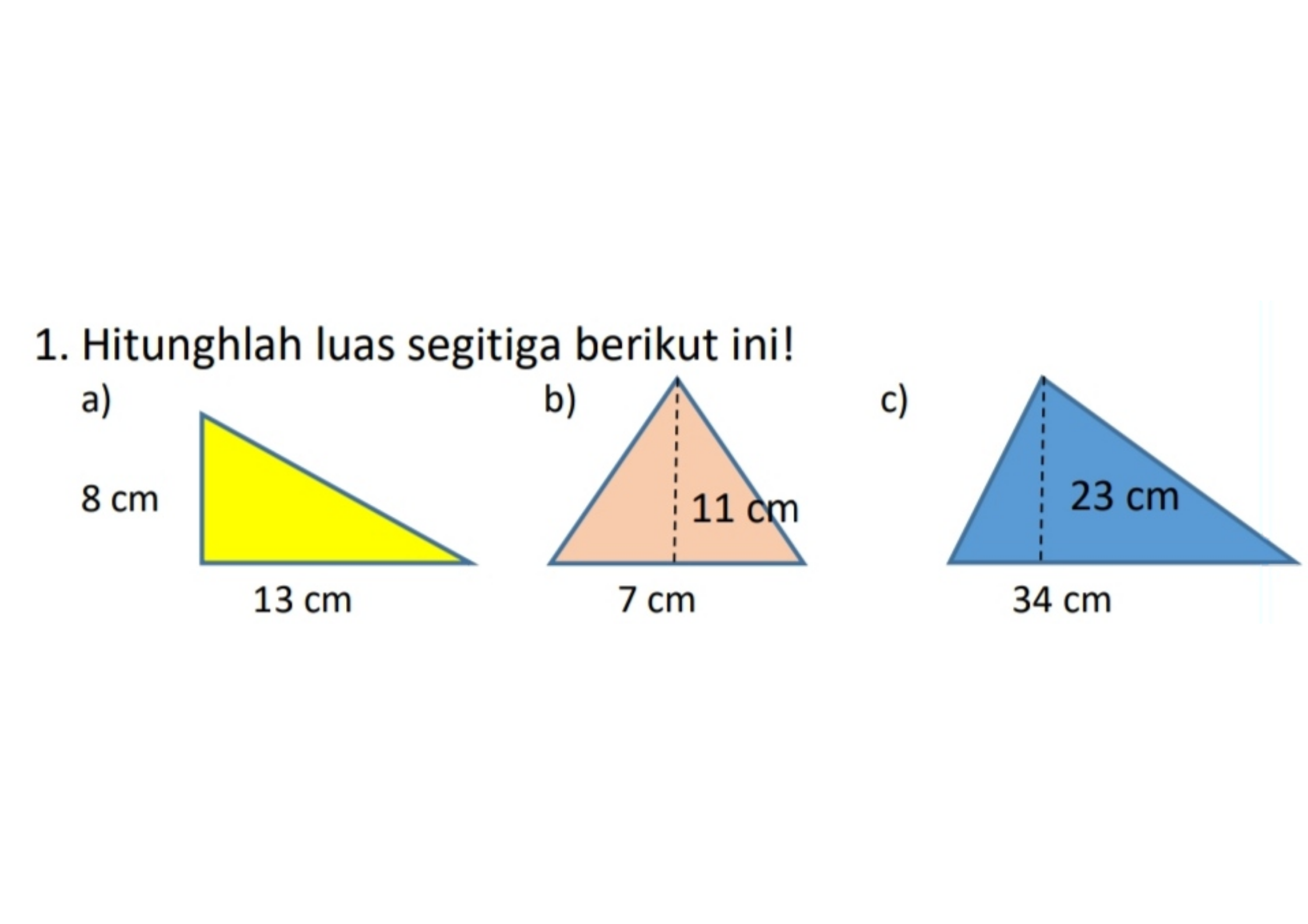 Menghitung luas  segitiga 