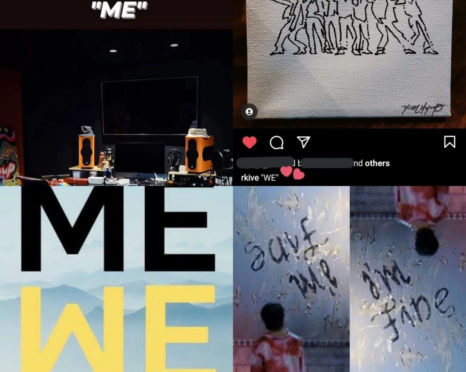 WE ME di postingan RM J-Hope vs Save Me dan I'm Fine