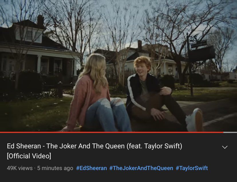 Bintang MV 'The Joker And The Queen' Ed Sheeran dan Taylor Swift, Gandeng Model di Everything Has Changed
