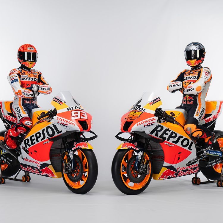 Marc Mrquez dan Pol Espargaro launching Honda RC213 untuk MotoGP 2022