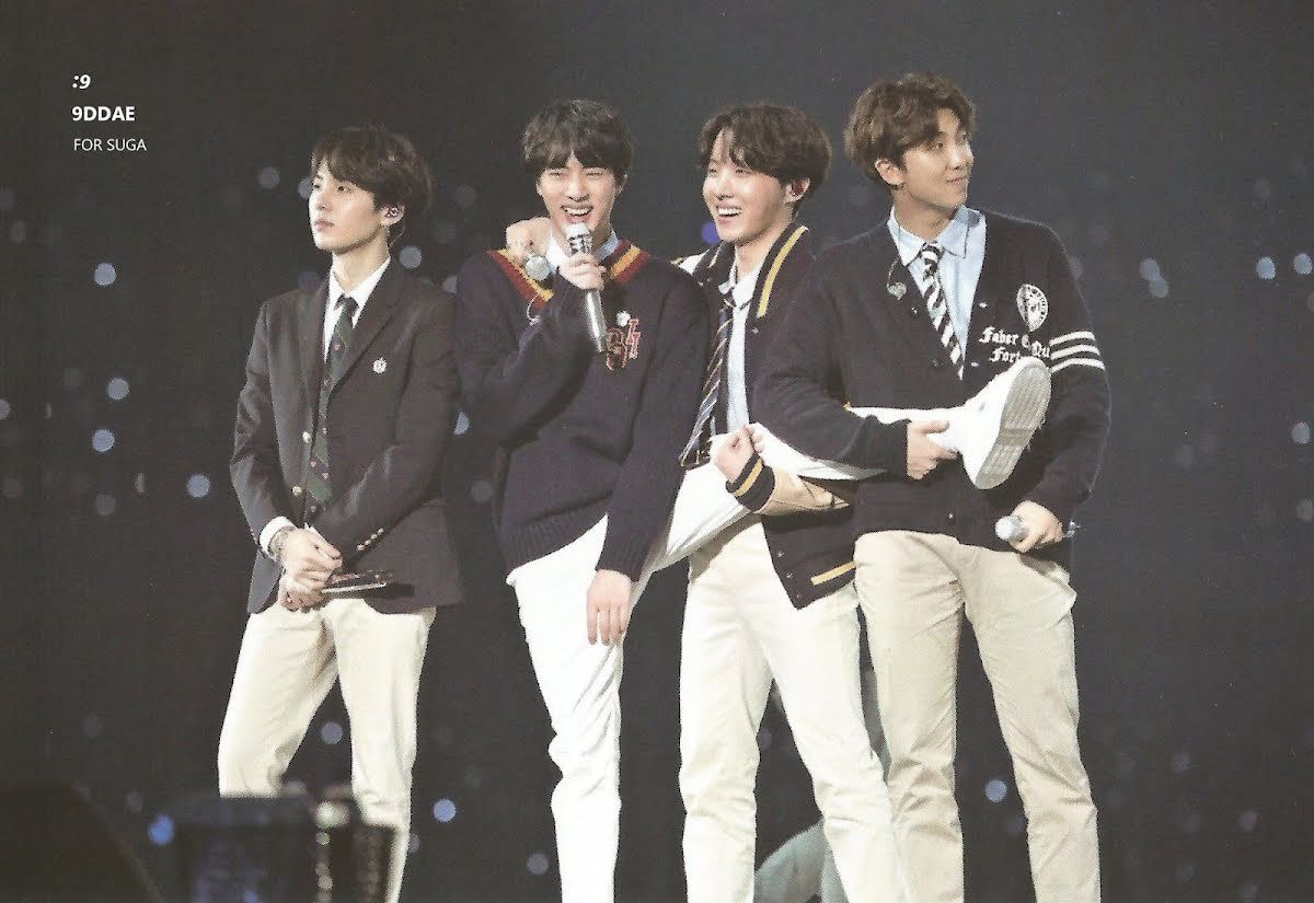 Dari kiri: Suga, Jin, J-Hope, dan RM BTS.