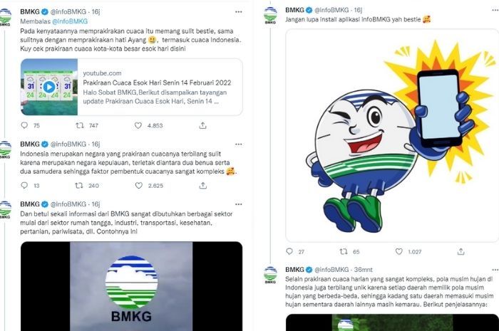 BMKG Indonesia mengaku kaget usai menjadi trending topic di Twitter, usai netizen demam drakor Forecasting Love and Weather.*