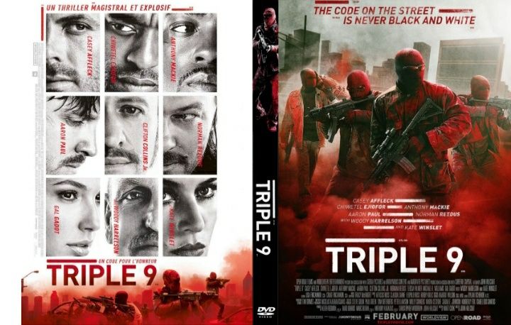 Foto cover film  Triple 9 produksi Open Road Films tahun 2016 dan akan tayang di Biskop Trans TV malam ini.