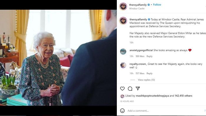Foto terbaru dari Ratu Elizabeth II yang berhasil memicu perdebatan netizen.