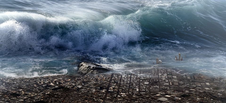 Ilustrasi tsunami.  TSUNAMI 3 Meter Ancam NTT, BMKG Ungkit Soal Gempa Megathrust.